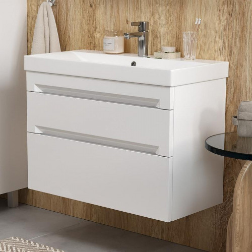 Тумба под раковину Equil Corner 80 tpCRNR80.2Y-06 подвесная цвет Белый