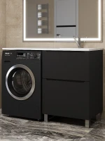 Тумба под раковину Uperwood Tanos 120 TTanosVMF60B2 цвет Черный матовый