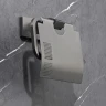 Держатель туалетной бумаги Gappo G0703-9 с крышкой цвет Оружейная сталь