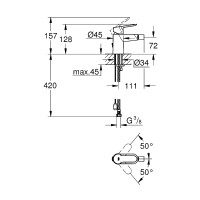 Смеситель для биде Grohe BauEdge 23332000 Хром латунь