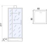 Душевая кабина River Tana 80x80 Б/К 10000001709 с поддоном
