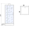 Душевая кабина River Tana 80x80 Б/К 10000001709 с поддоном
