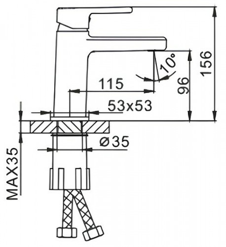 Смеситель для раковины Frap H60 F1060 Хром