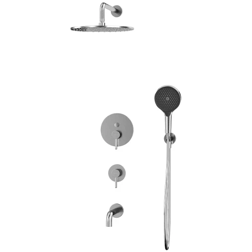 Душевая система Whitecross Y brushed nickel YSET07TOPNIB Брашированный никель латунь встраиваемый