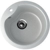 Кухонная мойка Ulgran Classic U-102-310 Серая искусственный камень (литьевой мрамор) встраиваемый
