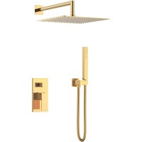 Душевая система Boheme Qubic 474-3-G Золото латунь встраиваемый