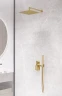 Душевая система Boheme Qubic 474-3-G Золото латунь встраиваемый