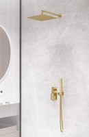 Душевая система Boheme Qubic 474-3-G Золото латунь встраиваемый