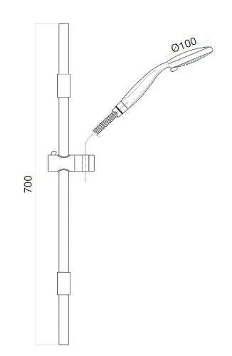 Душевой гарнитур Webert Shower Set AC0486010 Золото глянцевое пластик на стену