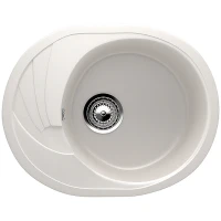 Кухонная мойка Ulgran Classic U-403-331 Белая искусственный камень (литьевой мрамор) встраиваемый