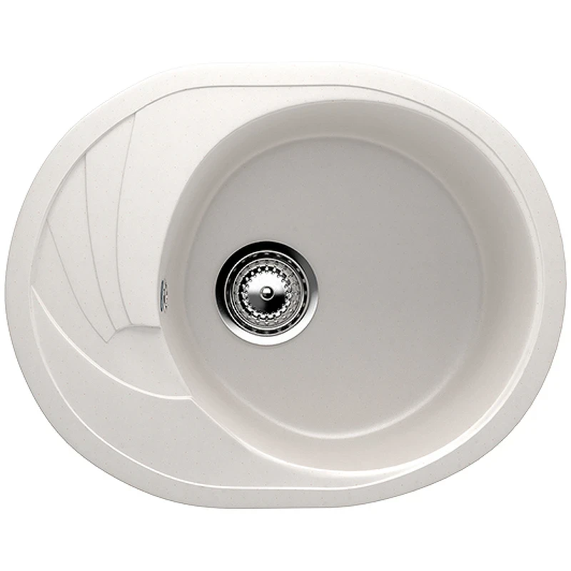 Кухонная мойка Ulgran Classic U-403-331 Белая искусственный камень (литьевой мрамор) встраиваемый