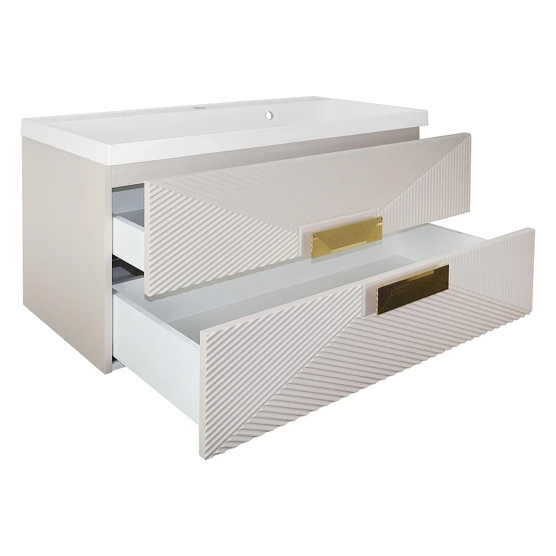 Тумба с раковиной Azario Zena 100 CS00096979 подвесная цвет Кашемир