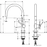 Смеситель для кухни Hansgrohe Talis M54 72804670 Черный матовый латунь