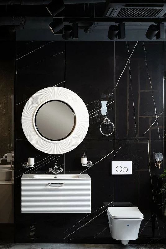 Зеркало Boheme Armadi Art Shine 82 528-W Light с подсветкой Белое стекло