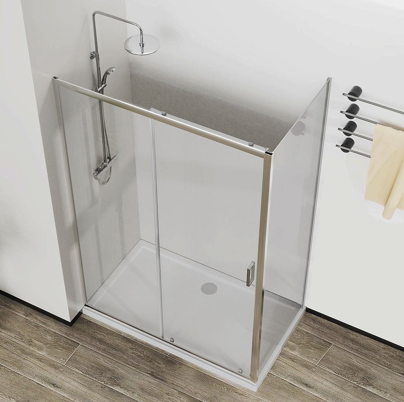 Душевой уголок Vincea City 110x90 VSR-5CT9011CL профиль Хром стекло прозрачное