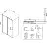 Душевой уголок Vincea City 110x90 VSR-5CT9011CL профиль Хром стекло прозрачное