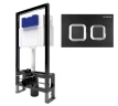 Инсталляция Bettoserb Sava Free Standing SFS40006487 для унитаза с клавишей смыва цвет Белый глянцевый Хром глянцевый