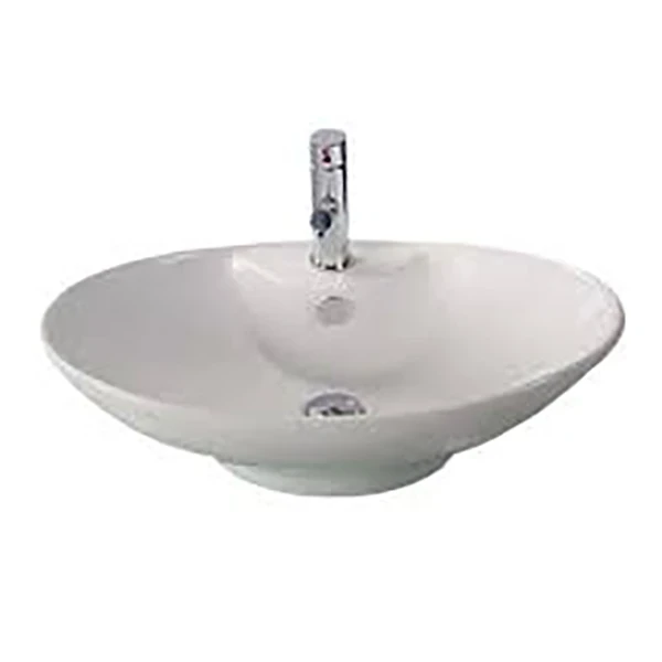 Раковина-чаша CeramaLux 65 7025 Белая фаянс накладная
