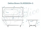 Ванна из искусственного камня Delice Bravo 170х70 DLR330034-G цвет Белый