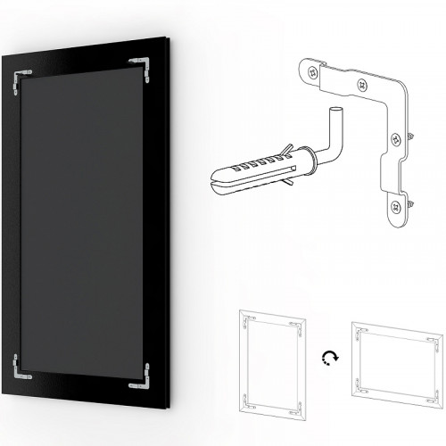 Зеркало Evoform Exclusive 153х63 BY 3562 с фацетом в багетной раме - Состаренная бронза с плетением 70 мм стекло