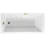 Акриловая ванна Excellent Aquaria 170x75 WAEX.AQU17.LINENANO.GL цвет Белый с гидромассажем форсунки Золото