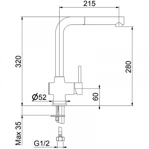 Смеситель для кухни Webert Lisbona LS940302560