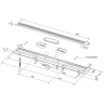Душевой лоток PlastBrno Design 2 85 SZA2850 с решеткой Хром