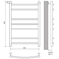 Водяной полотенцесушитель Melodia della vita Classica Eco 50x80 П7 MTRCO5080wt Белый