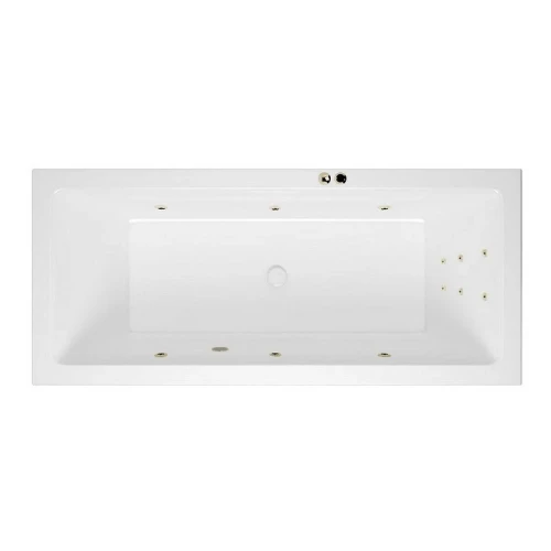 Акриловая ванна Excellent Heaven Slim 180x80 WAEX.HEV18S.LINE.BR цвет Белый с гидромассажем форсунки Бронза