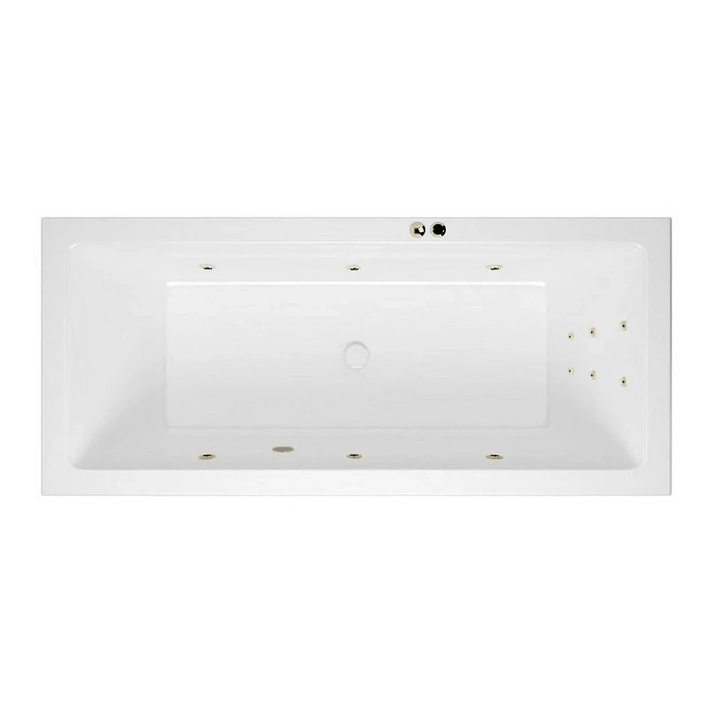 Акриловая ванна Excellent Heaven Slim 180x80 WAEX.HEV18S.LINE.BR цвет Белый с гидромассажем форсунки Бронза