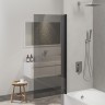 Шторка на ванну Berges River S Black 80х145 065016 профиль Черный матовый стекло тонированное