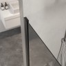 Шторка на ванну Berges River S Black 80х145 065016 профиль Черный матовый стекло тонированное