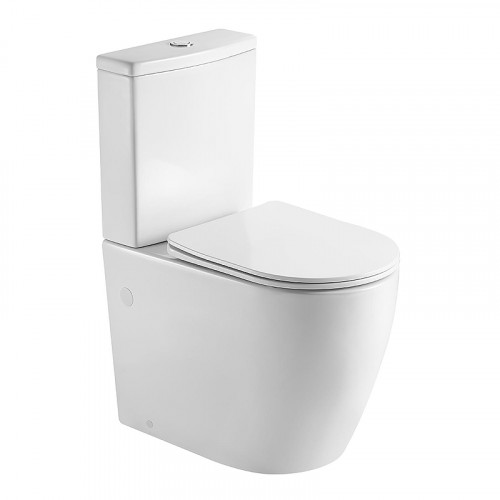Унитаз компакт Azario Lumo Торнадо AZ-1253ST цвет Белый с бачком и сиденьем Микролифт