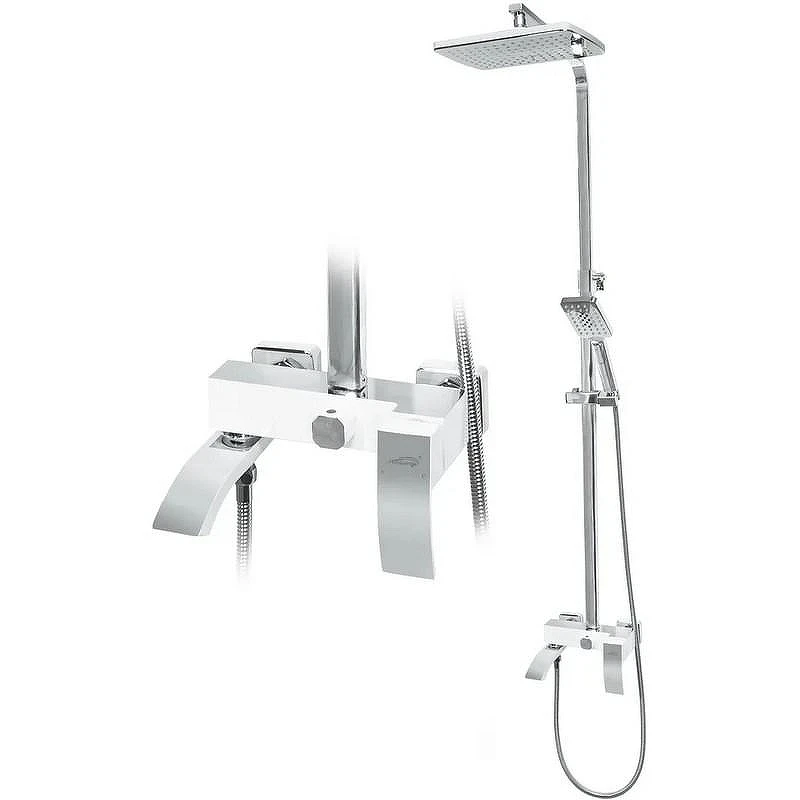 Душевая система Hansberge Cubito H5077W1 Хром Белая