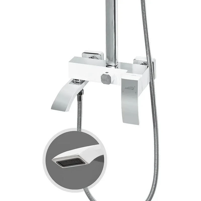 Душевая система Hansberge Cubito H5077W1 Хром Белая