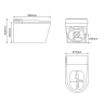 Комплект унитаза биде с инсталляцией Abber Bequem AC1119S-AC0101P2 цвет Белый с сиденьем Микролифт