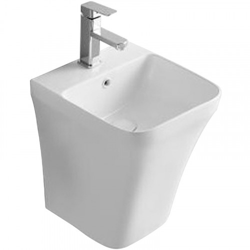 Раковина CeramaLux 36 500P Белая глянцевая фаянс подвесная