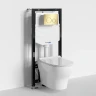 Комплект унитаза с инсталляцией WasserKRAFT Aller 10TLT.010.ME.PG02.H001 цвет Белый с сиденьем Микролифт и клавишей смыва цвет Золото глянцевое