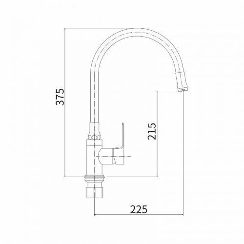 Смеситель для кухни Fashun A4082-8 цвет Белый