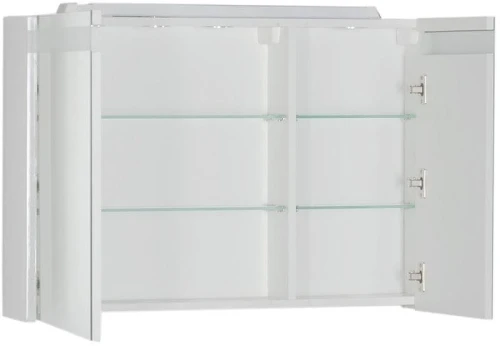 Зеркальный шкаф Aquanet Лайн 90 L 165582 с подсветкой Белый