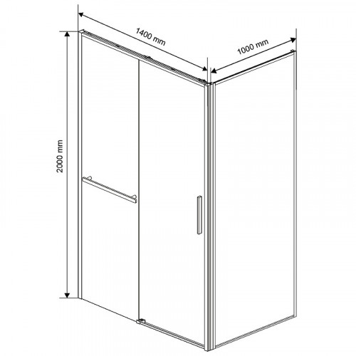 Душевой уголок Vincea Slim Soft 140x100 VSR-1SS1014CLGM профиль Вороненая сталь стекло прозрачное