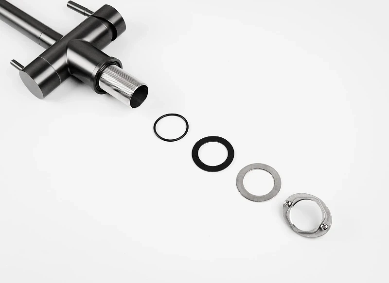 Смеситель для кухни Knotlor Infinity SS-16/GM цвет Вороненая сталь