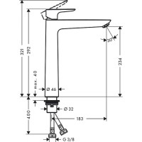 Смеситель для раковины Hansgrohe Talis E 71717700 Белый матовый латунь