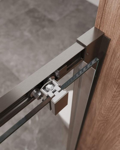 Душевая дверь Cezares Molveno 160 MOLVENO-BF-1-160-C-GM-IV профиль Оружейная сталь стекло прозрачное