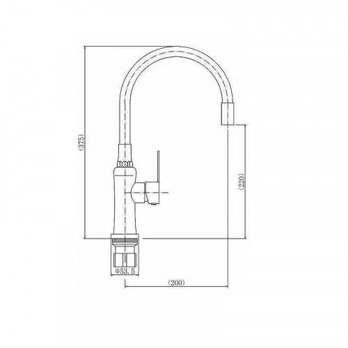 Смеситель для кухни Fashun A54801-7 цвет Сатин Черный