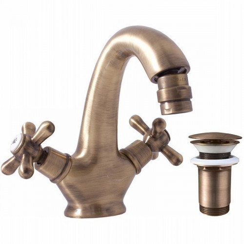 Смеситель для биде Rav Slezak Morava retro MK143.5SM Бронза латунь