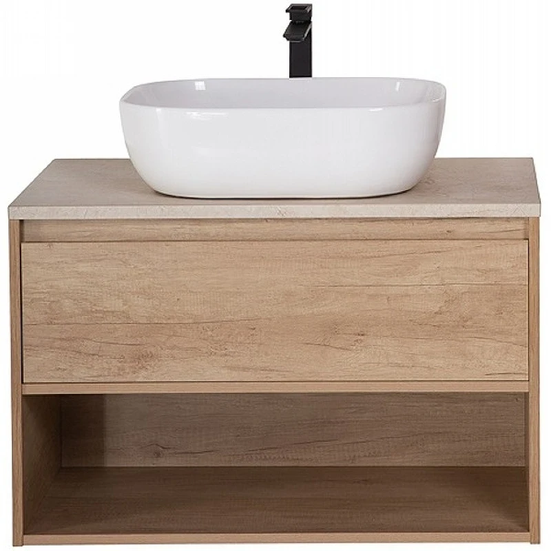 Тумба под раковину BelBagno Kraft 90 KRAFT-900-1C-SO-RNN подвесная Rovere Nebrasca Nature МДФ / ЛДСП