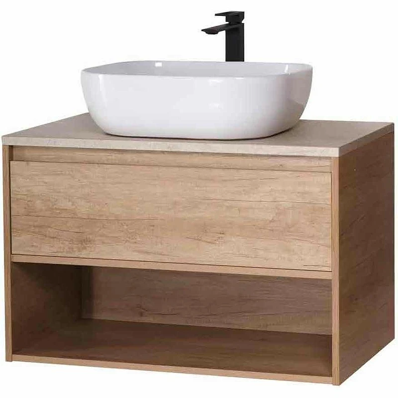 Тумба под раковину BelBagno Kraft 90 KRAFT-900-1C-SO-RNN подвесная Rovere Nebrasca Nature МДФ / ЛДСП