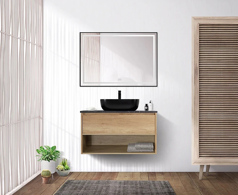 Тумба под раковину BelBagno Kraft 90 KRAFT-900-1C-SO-RNN подвесная Rovere Nebrasca Nature МДФ / ЛДСП
