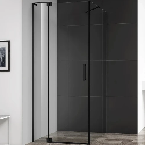 Душевой уголок Cezares Slider 90x80 SLIDER-AH-1-80-80/90-C-NERO профиль Черный матовый стекло прозрачное